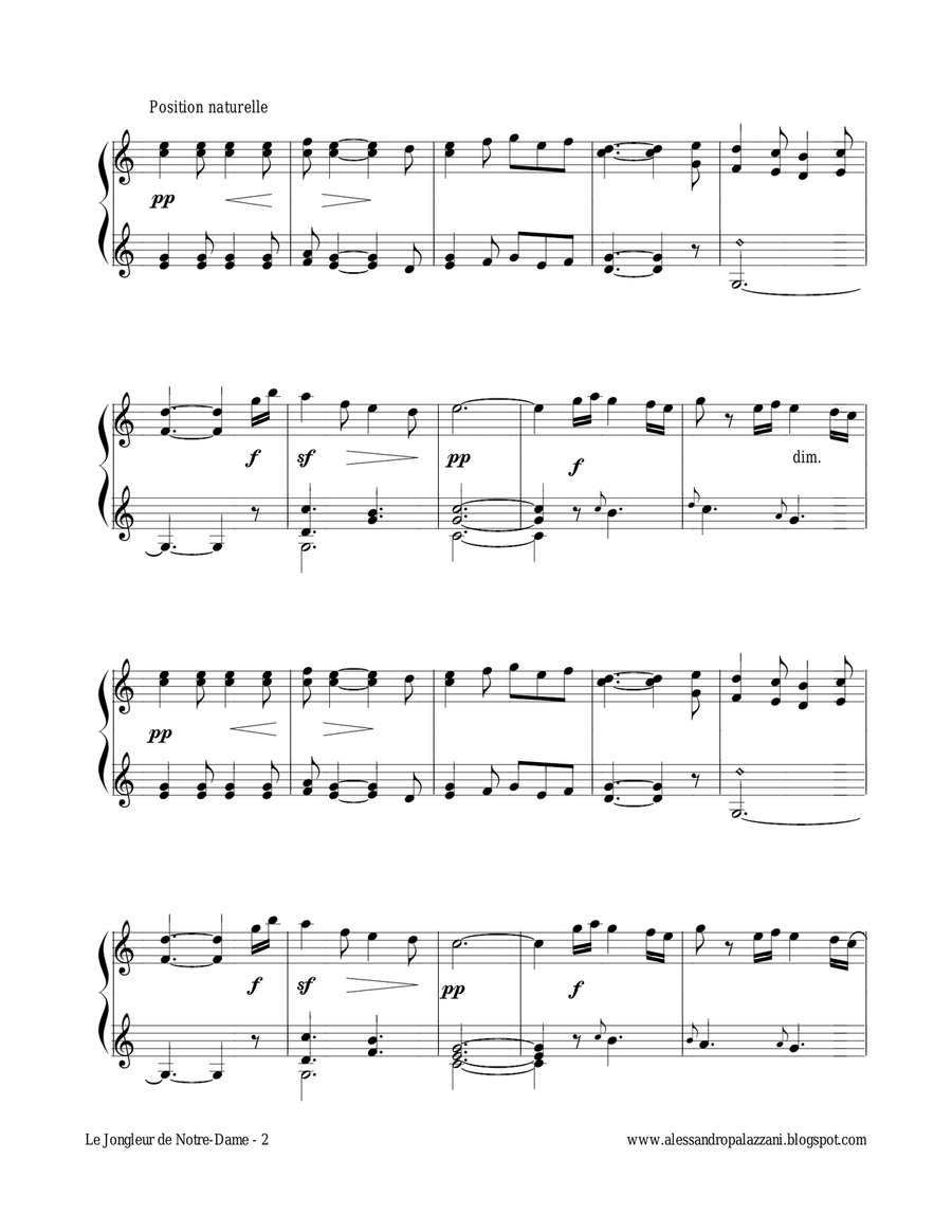 Le Jongleur de Notre Dame: PASTORALE MYSTIQUE -solo Lever Harp Celtic Harp scores gallery preview page 6