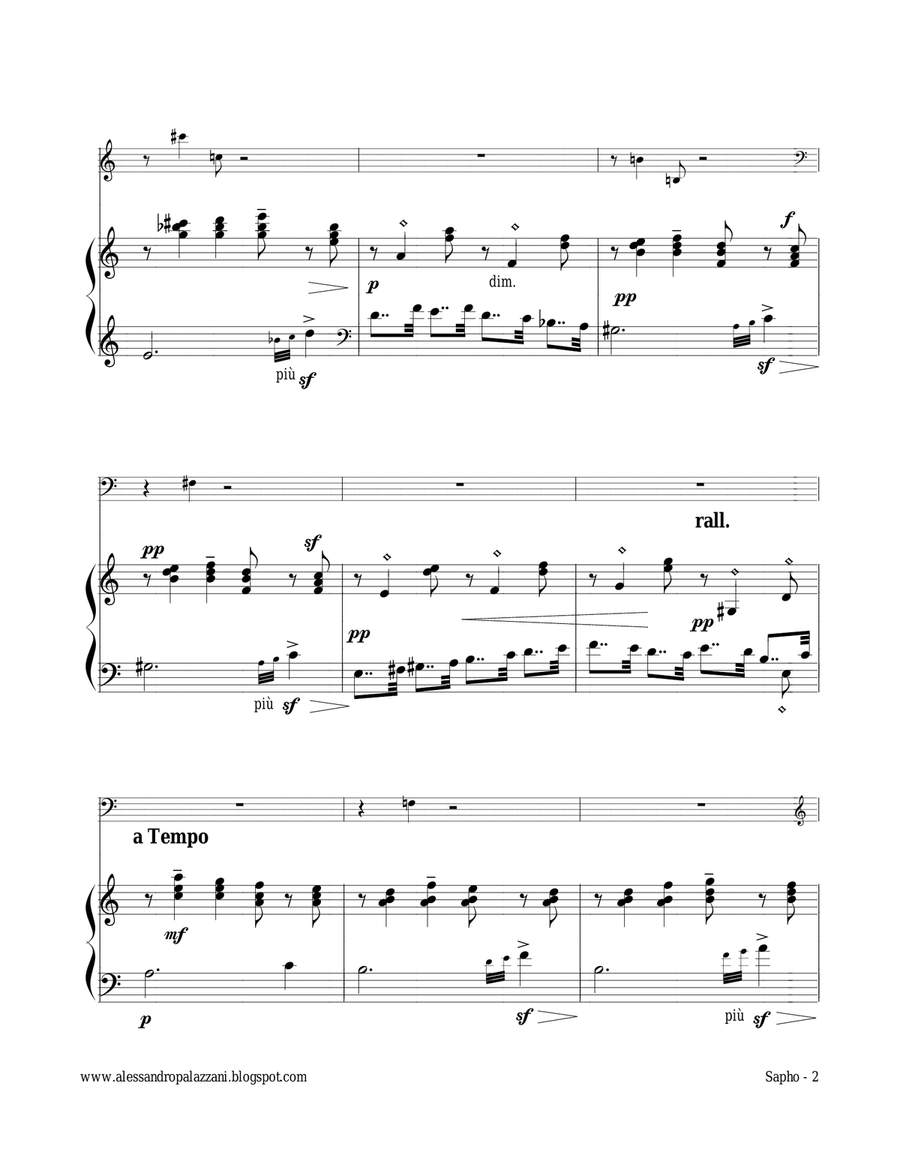 SAPHO: Solitude (Prelude) et Petite Valse - solo Lever HARP Celtic Harp scores gallery preview page 6