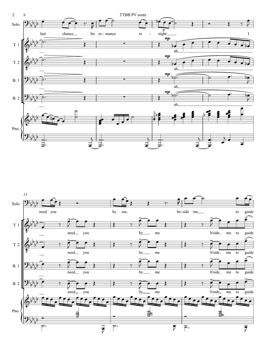 Last Dance Last Dance TTBB scores gallery preview page 2