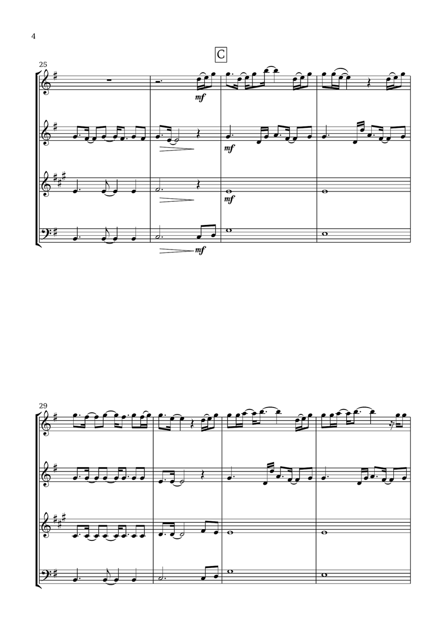 Easy On Me Easy On Me Woodwind Quartet scores gallery preview page 4