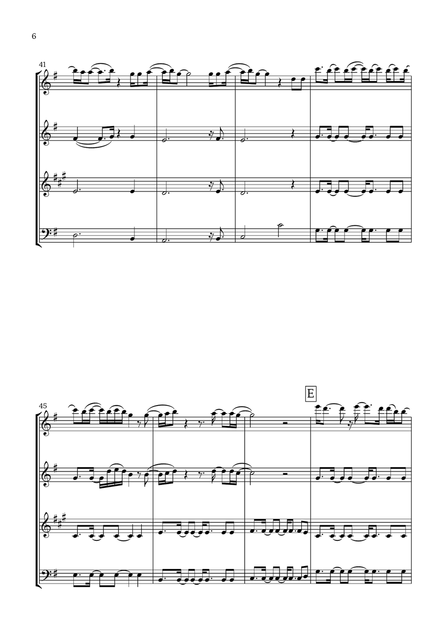 Easy On Me Easy On Me Woodwind Quartet scores gallery preview page 6