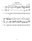 Fuga XII Well-tempered clavier book 1