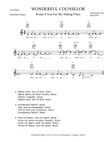WONDERFUL COUNSELOR Maranatha Singers Praise 6 - Lead Sheet + Guitar