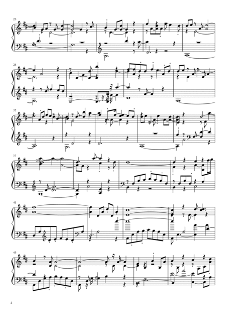 Oceans Piano Solo scores gallery preview page 2