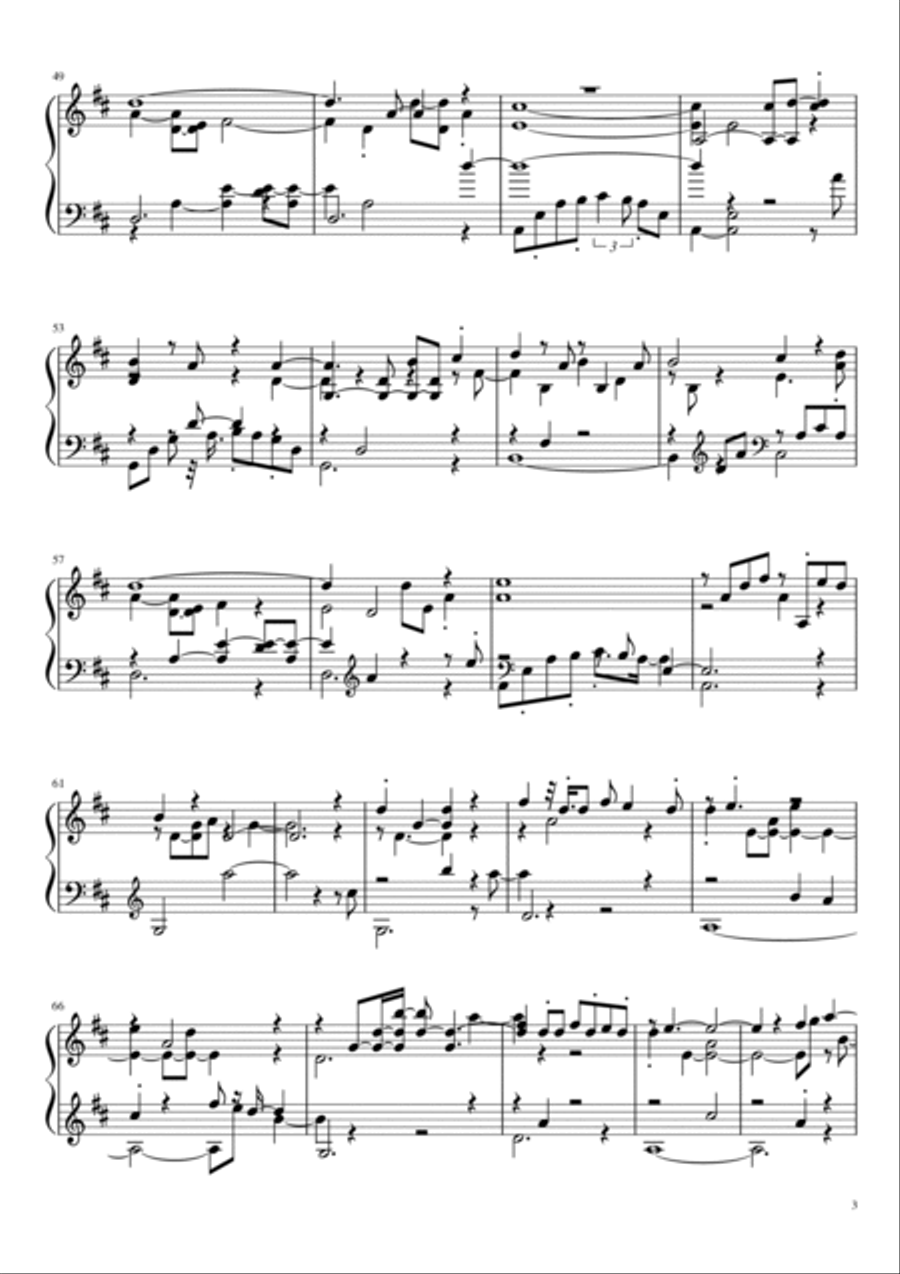 Oceans Piano Solo scores gallery preview page 3