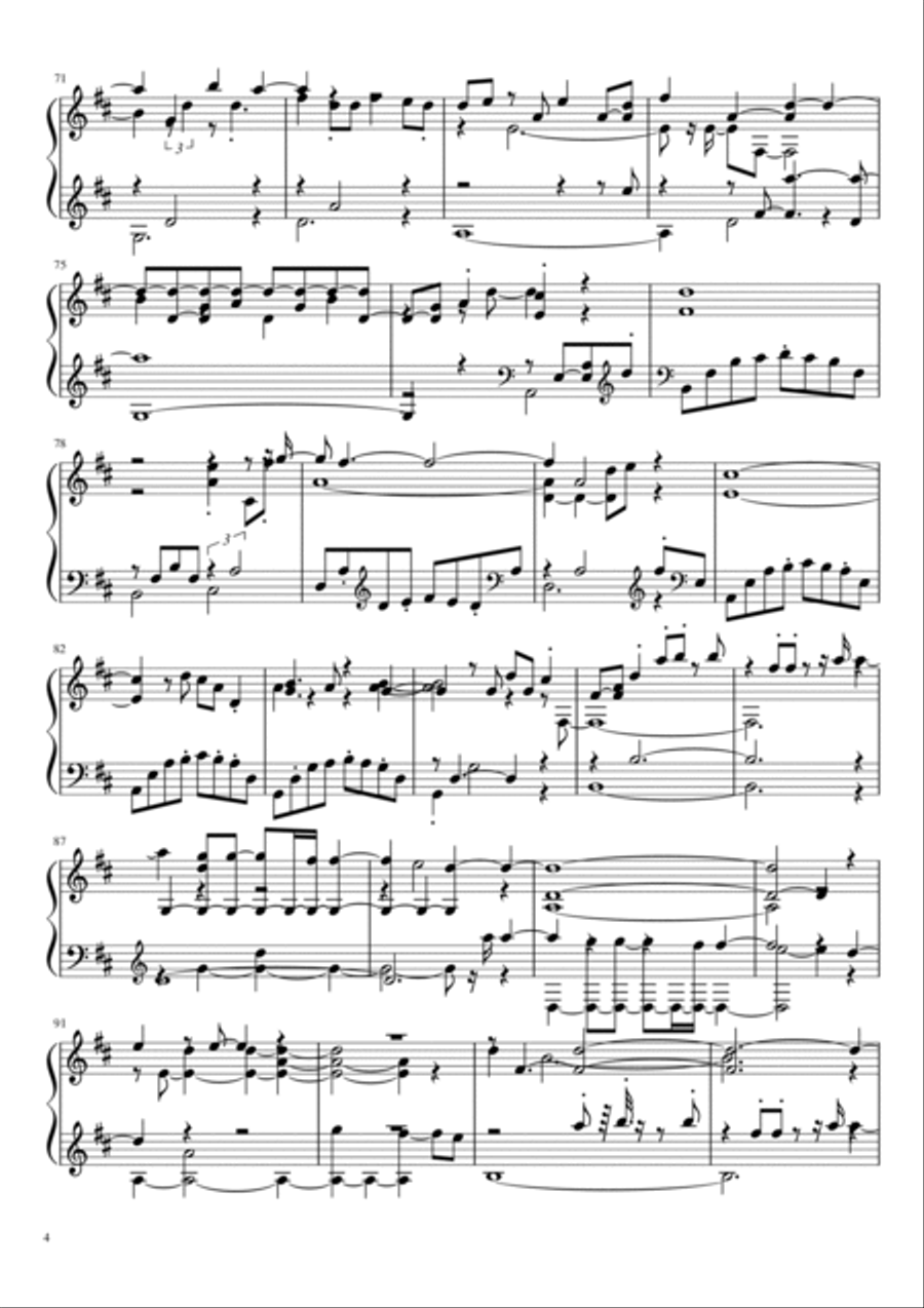 Oceans Piano Solo scores gallery preview page 4