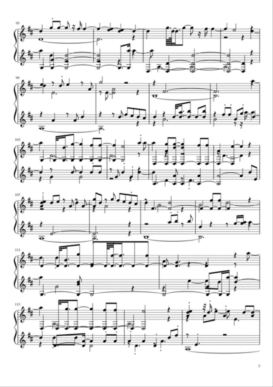 Oceans Piano Solo scores gallery preview page 5