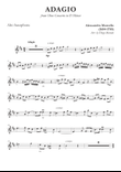 Marcello's Adagio for Alto Saxophone and Piano