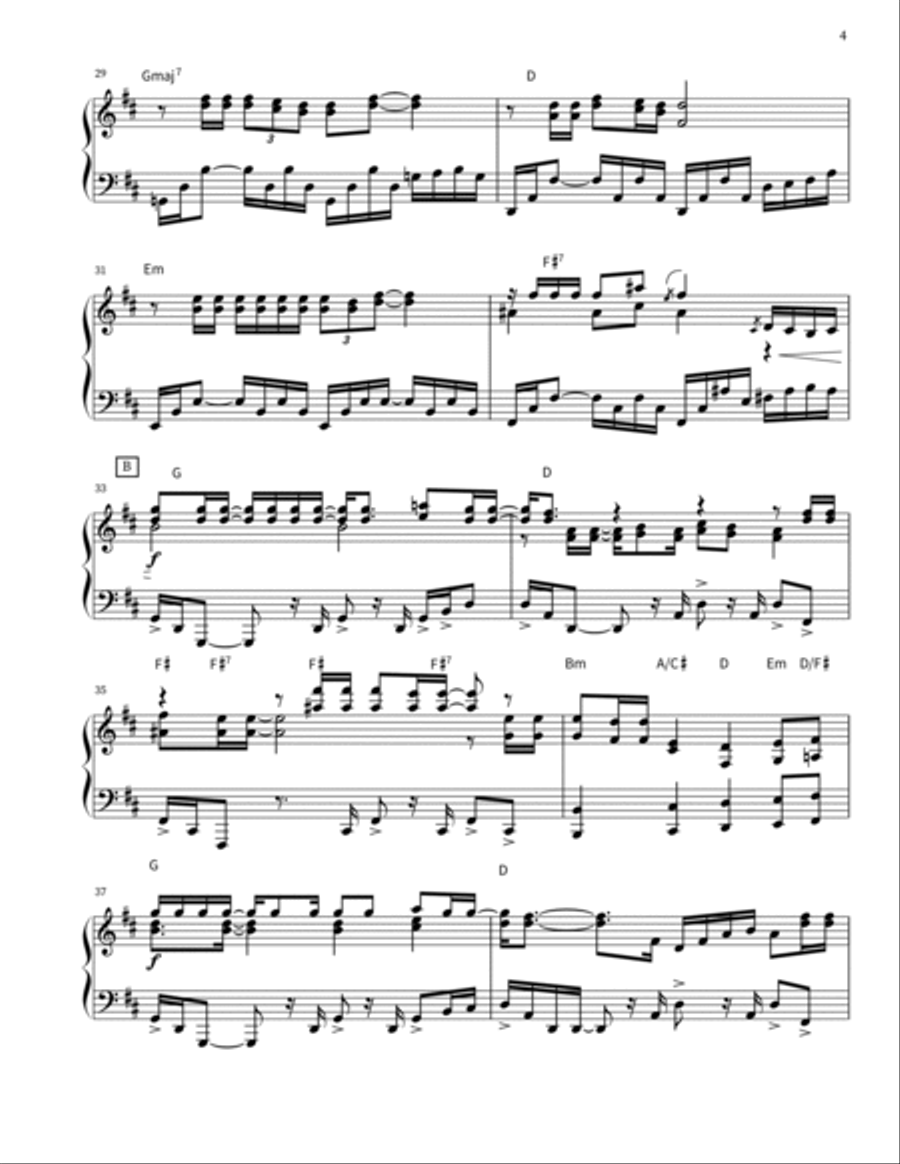 Hotel California Piano scores gallery preview page 4