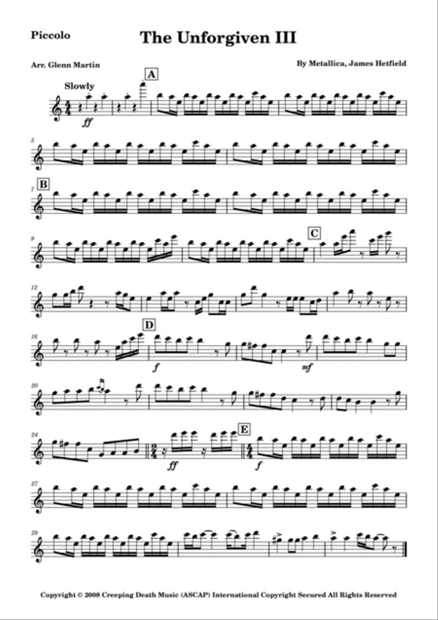 The Unforgiven Iii Marching Band scores gallery preview page 5