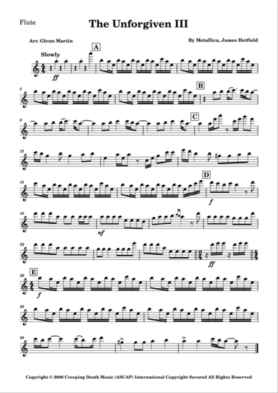 The Unforgiven Iii Marching Band scores gallery preview page 6