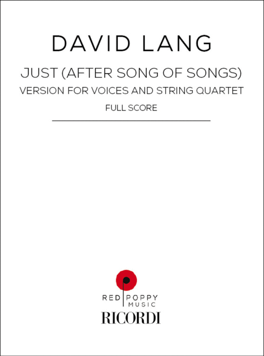 Just (After Song of Songs) String Quartet scores gallery preview page 1