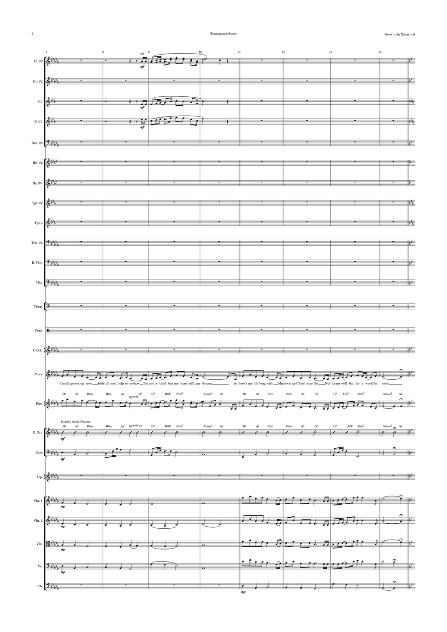 Grown-up Christmas List Full Orchestra scores gallery preview page 2