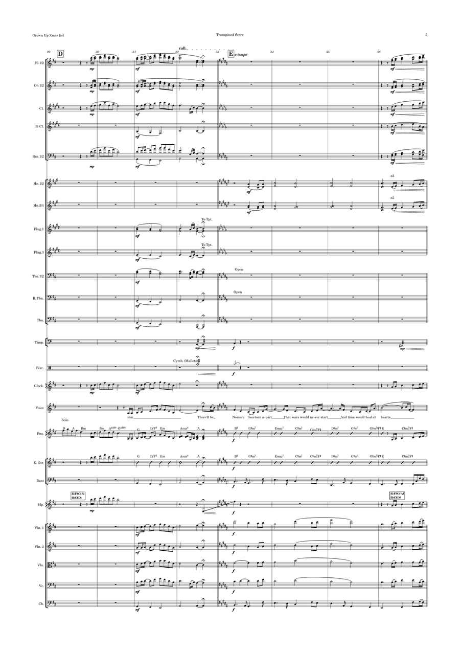 Grown-up Christmas List Full Orchestra scores gallery preview page 5