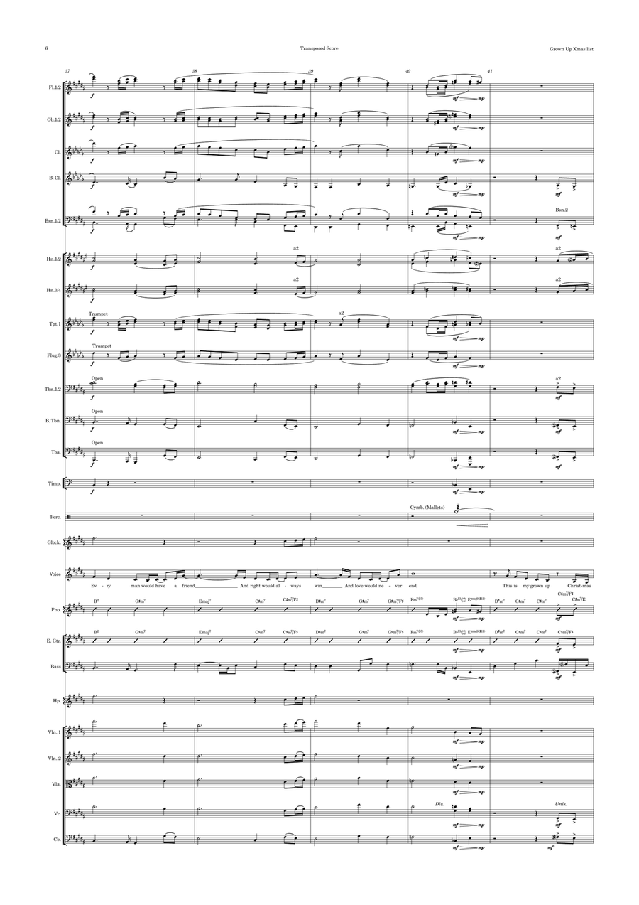 Grown-up Christmas List Full Orchestra scores gallery preview page 6