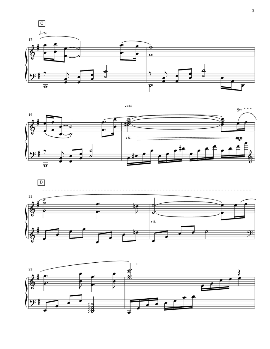 Goku Sayonara Zetsubou Sensei Piano Solo scores gallery preview page 3