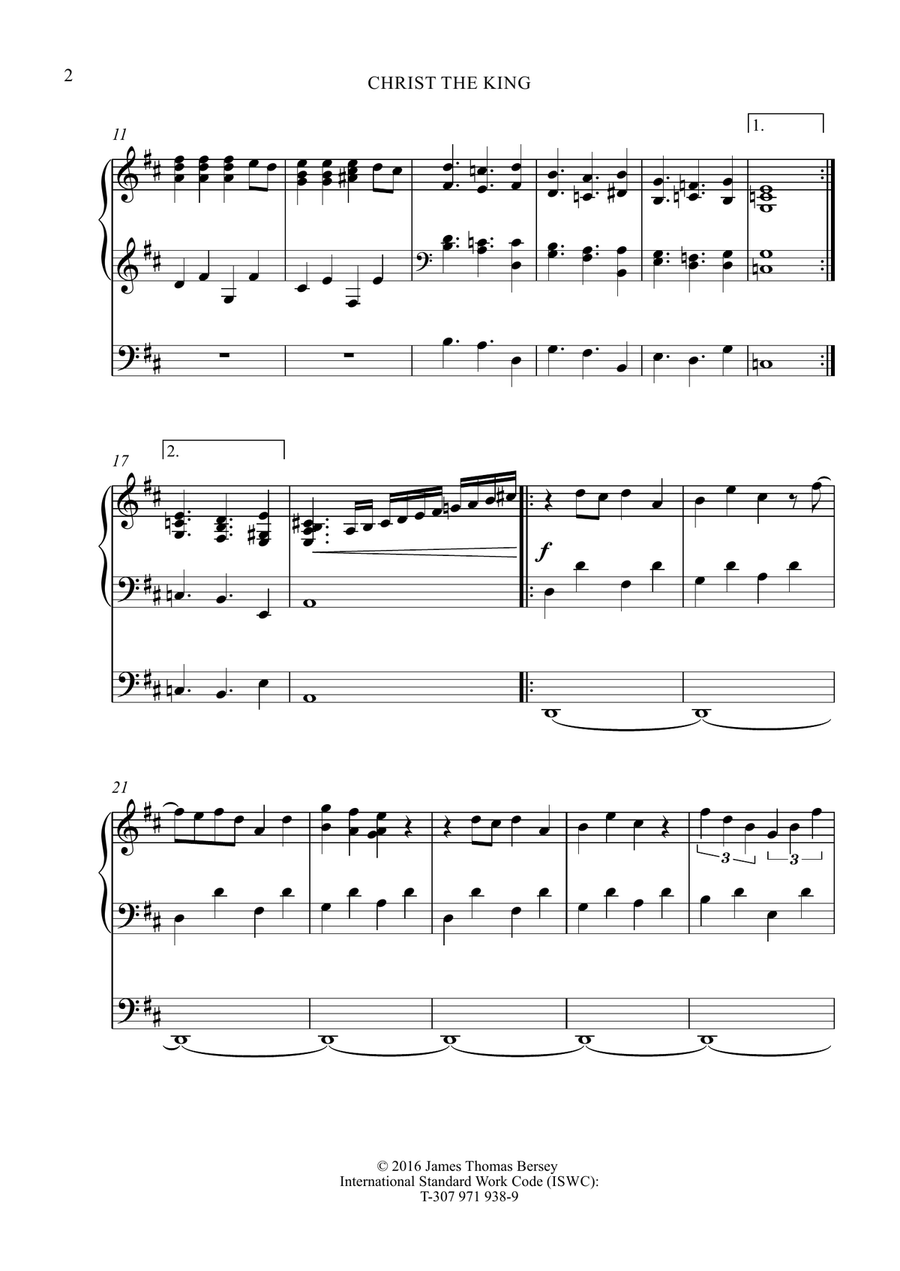 Christ the King (Anthem for choir & organ) 4-Part scores gallery preview page 4
