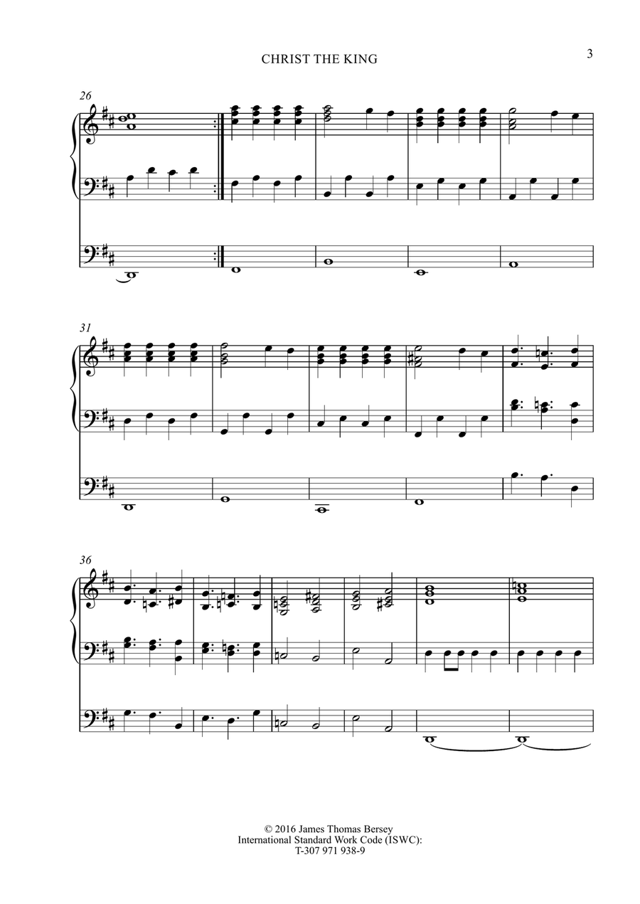 Christ the King (Anthem for choir & organ) 4-Part scores gallery preview page 5