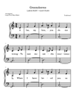 Greensleeves LARGE PRINT Easy Piano