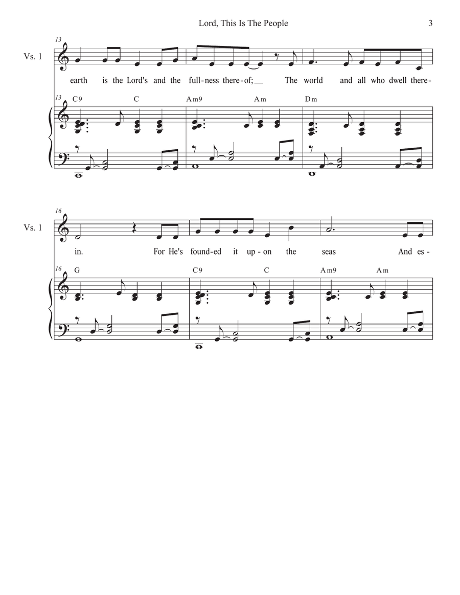 Lord, This Is The People (Psalm 24) (Duet for Soprano and Alto solo) Alto Voice scores gallery preview page 3