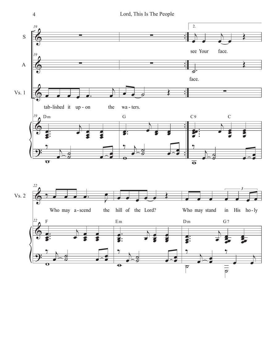 Lord, This Is The People (Psalm 24) (Duet for Soprano and Alto solo) Alto Voice scores gallery preview page 4