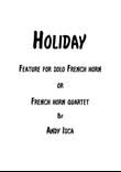 Holiday for Horns (Horn solo or quartet and band)