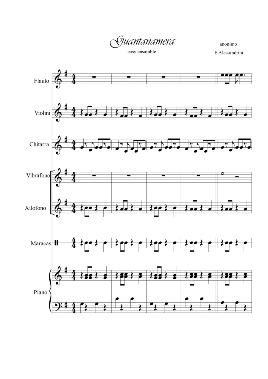 Guantanamera Flute scores gallery preview page 1