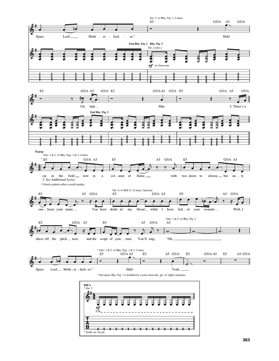 Space Lord Space Lord Acoustic Guitar scores gallery preview page 2