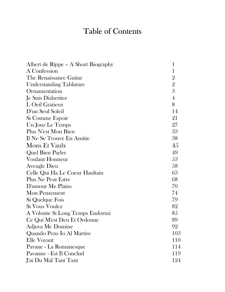 Albert de Rippe: 46 Renaissance Pieces For Low G Ukulele Ukulele scores gallery preview page 2