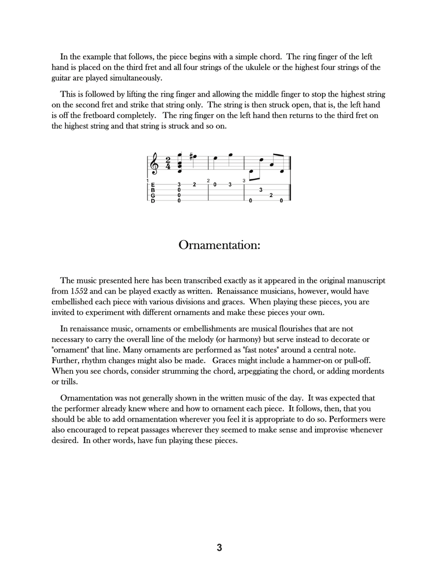 Albert de Rippe: 46 Renaissance Pieces For Low G Ukulele Ukulele scores gallery preview page 6