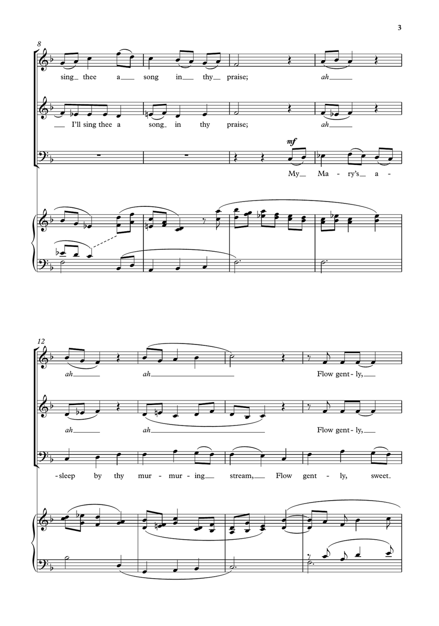 Twa Burns Songs Twa Burns Songs 3-Part scores gallery preview page 4