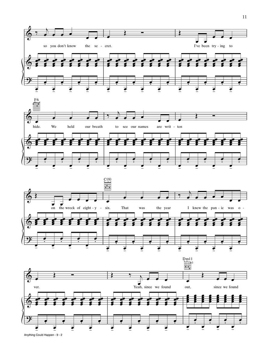 Anything Could Happen Anything Could Happen Piano, Vocal, Guitar scores gallery preview page 2