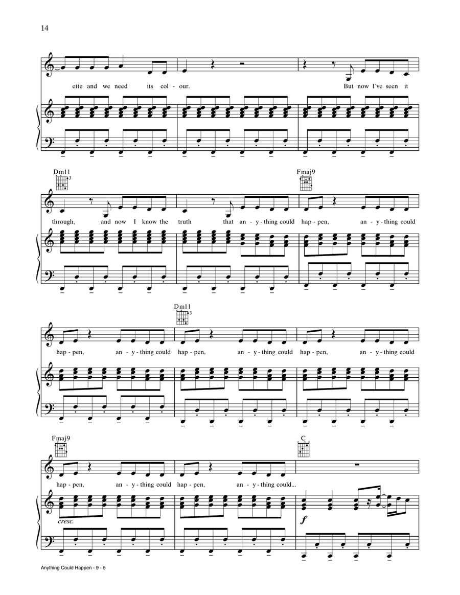 Anything Could Happen Anything Could Happen Piano, Vocal, Guitar scores gallery preview page 5