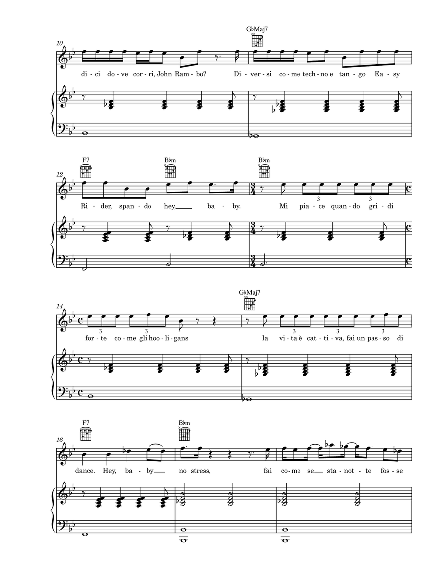 No Stress No Stress Piano, Vocal, Guitar scores gallery preview page 2