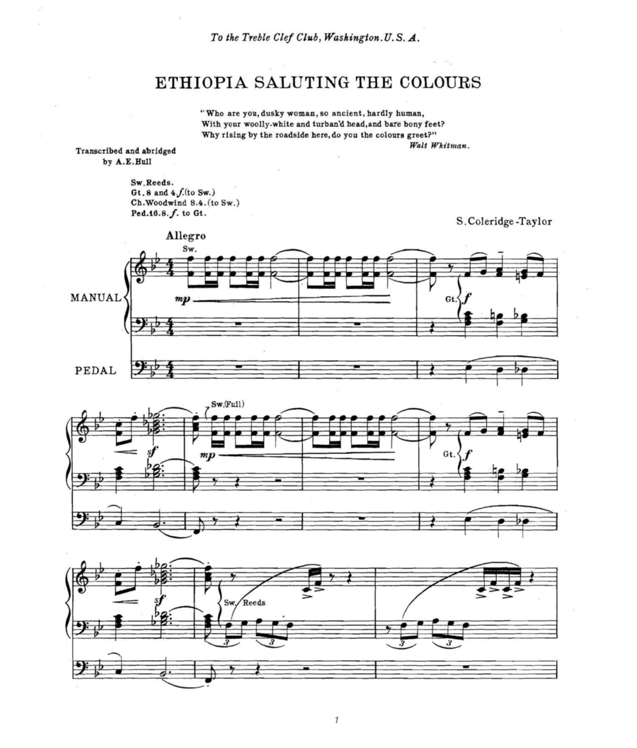 Ethiopia Saluting the Colours Organ Solo scores gallery preview page 1