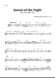 Queen of the Night by Mozart for French Horn with Chords mini preview