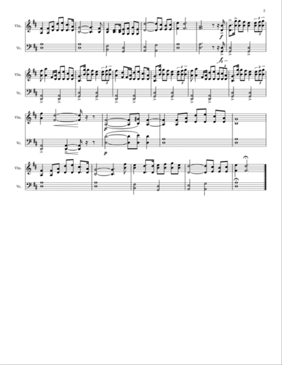 Benedictus Cello scores gallery preview page 2
