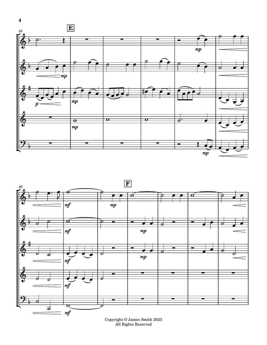It Is Well With My Soul for Woodwind Quintet It Is Well With My Soul for Woodwind Quintet Woodwind Quintet scores gallery preview page 4