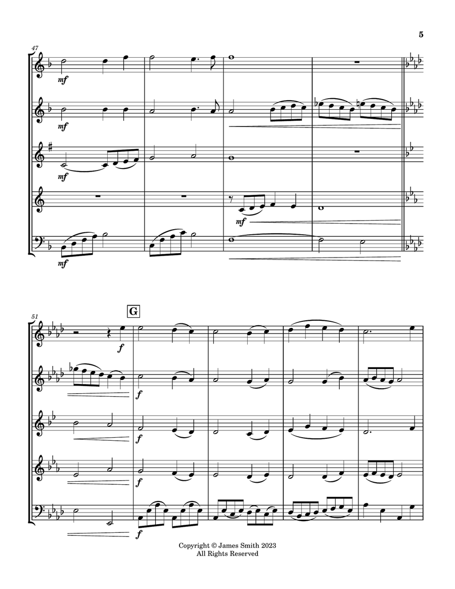 It Is Well With My Soul for Woodwind Quintet It Is Well With My Soul for Woodwind Quintet Woodwind Quintet scores gallery preview page 5