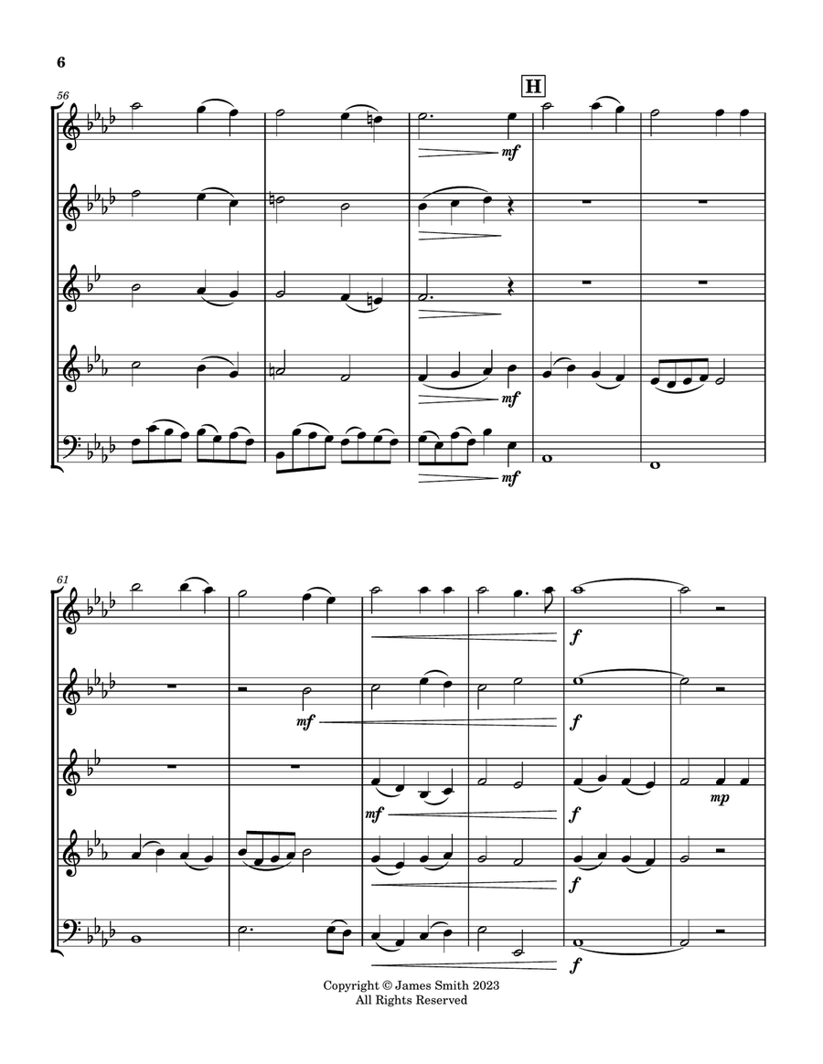 It Is Well With My Soul for Woodwind Quintet It Is Well With My Soul for Woodwind Quintet Woodwind Quintet scores gallery preview page 6