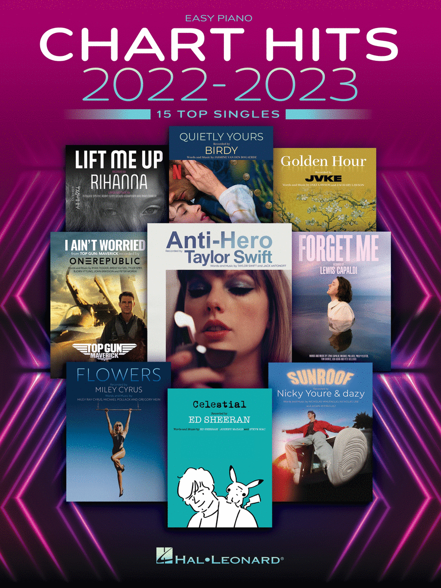 Chart Hits of 2022-2023 Easy Piano scores gallery preview page 1