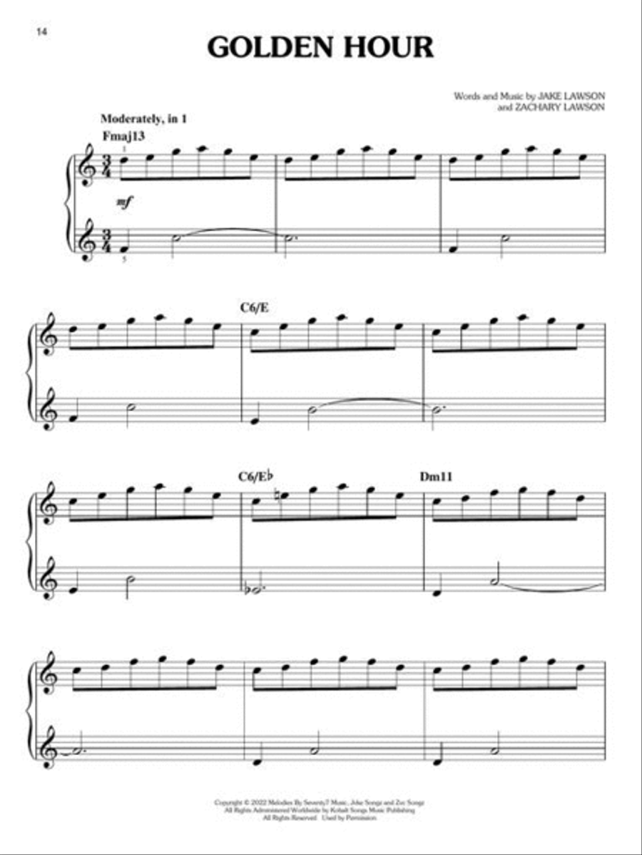 Chart Hits of 2022-2023 Easy Piano scores gallery preview page 6
