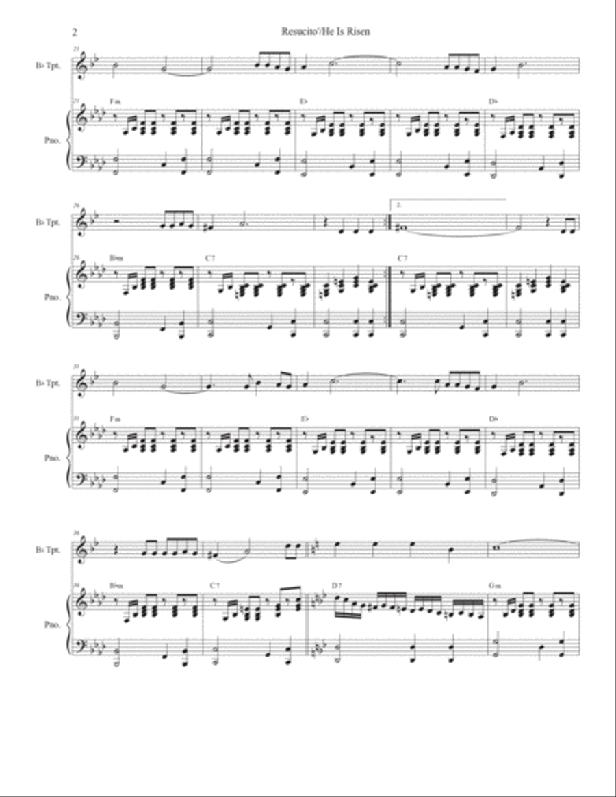 Resucito B-Flat Trumpet scores gallery preview page 2