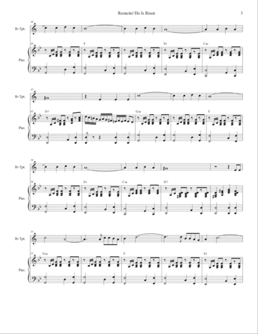 Resucito B-Flat Trumpet scores gallery preview page 3