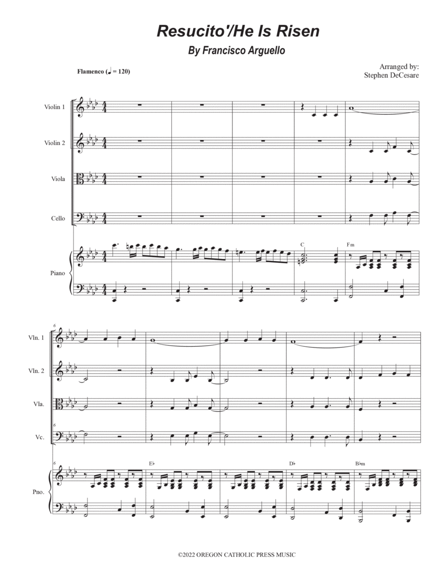 Resucito Cello scores gallery preview page 1