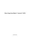Three Songs from Blake's 