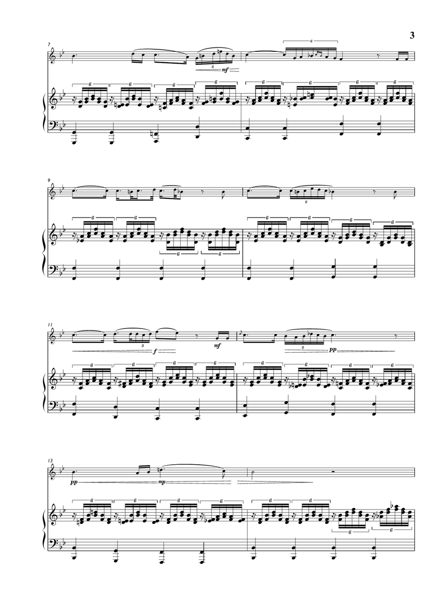 Schubert: Ave Maria (Ellens Gesang III, D839, Op. 52 n º 6) for Violin and Piano Violin Solo scores gallery preview page 4