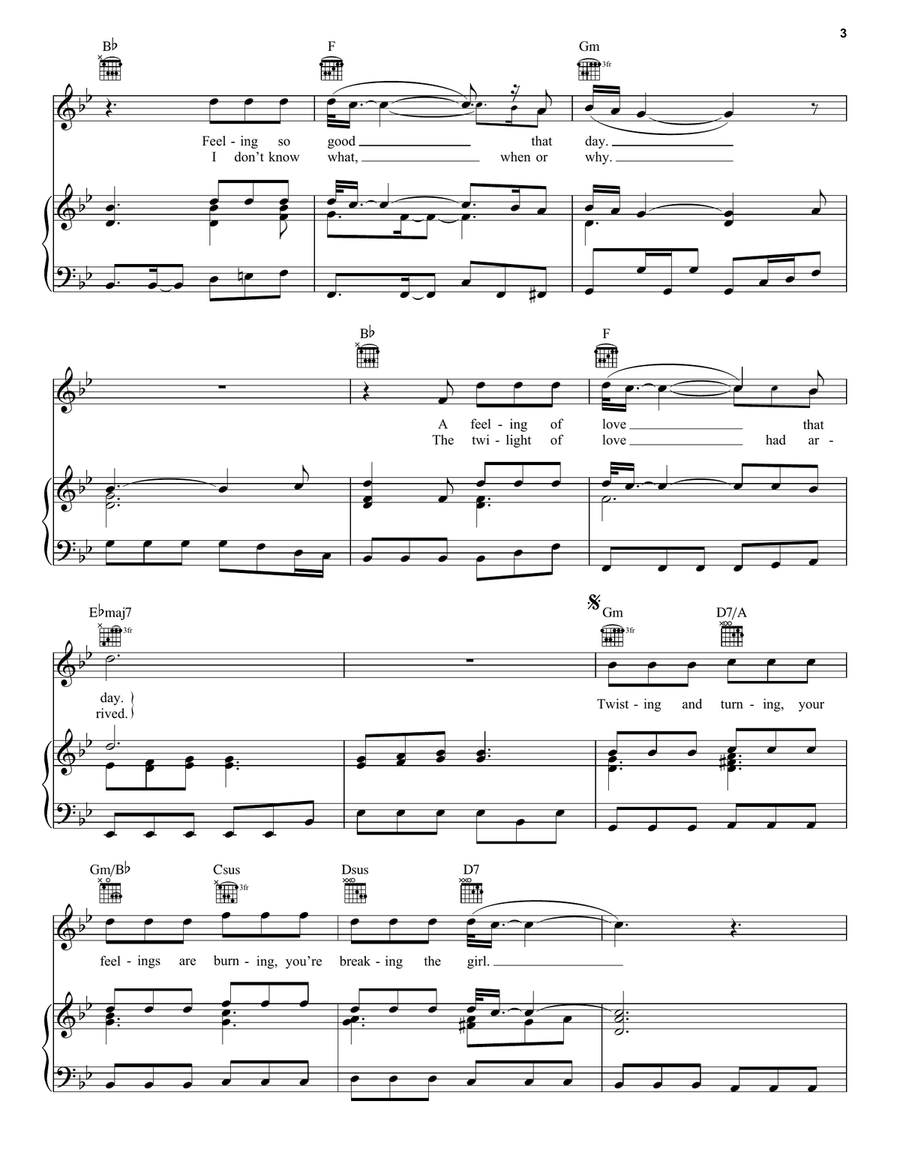 Breaking The Girl Breaking The Girl Piano, Vocal, Guitar scores gallery preview page 3