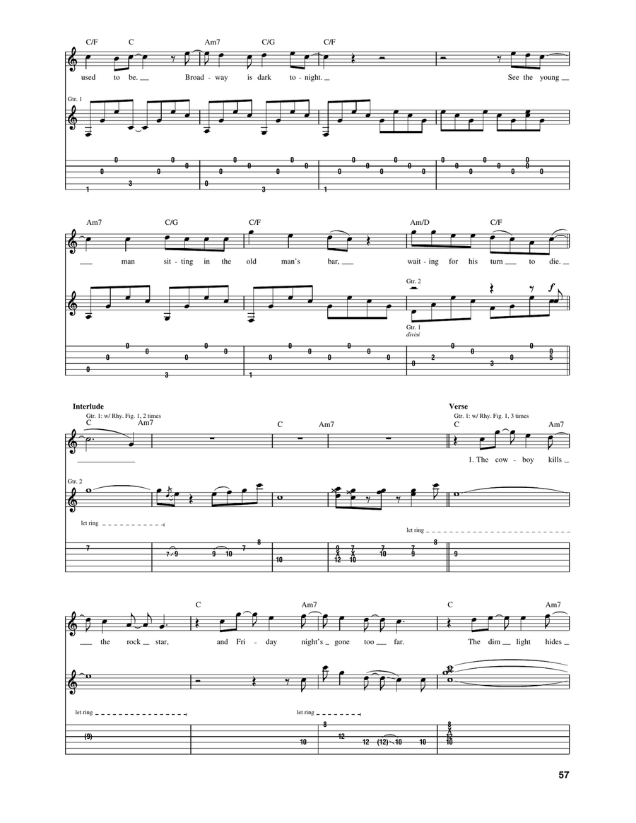 Broadway Broadway Acoustic Guitar scores gallery preview page 2