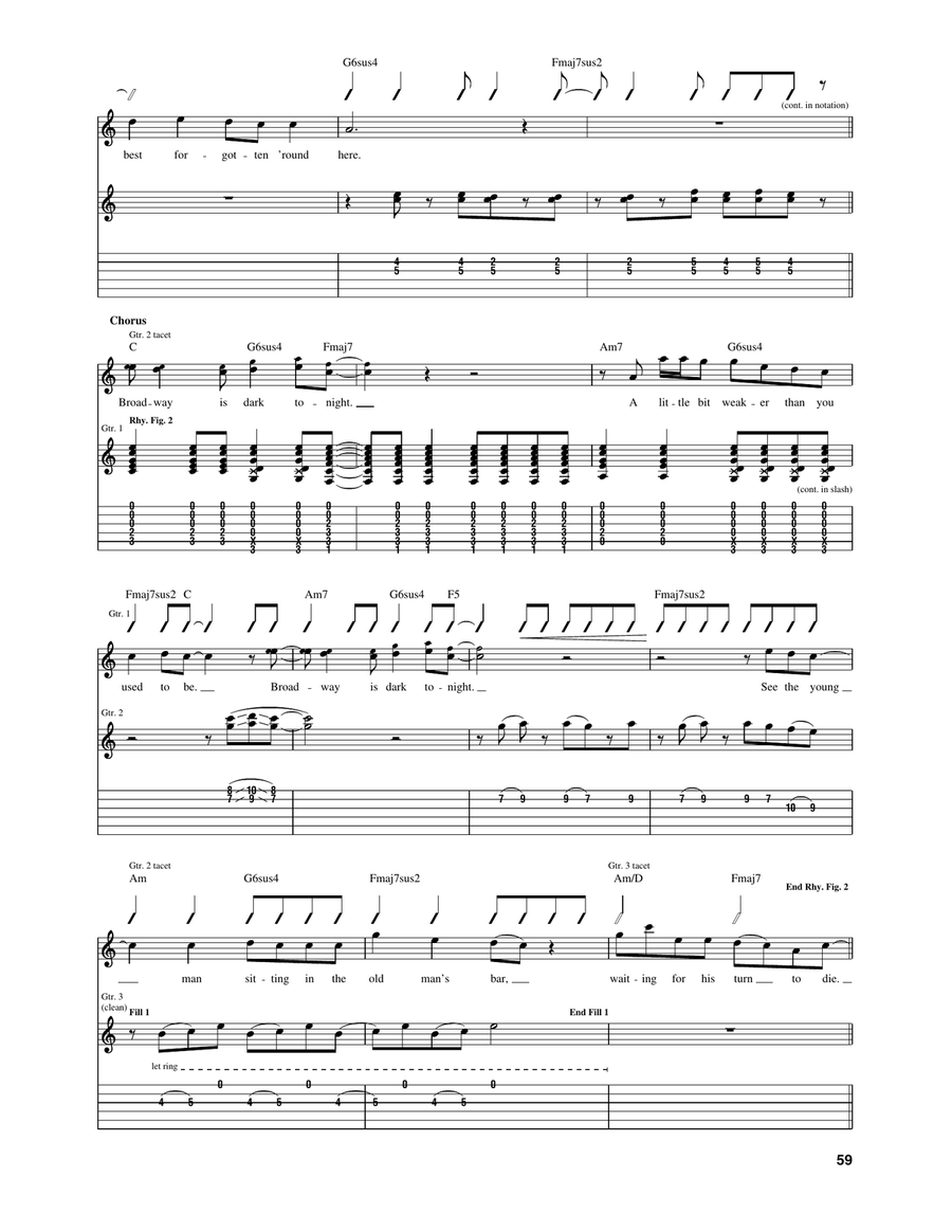 Broadway Broadway Acoustic Guitar scores gallery preview page 4